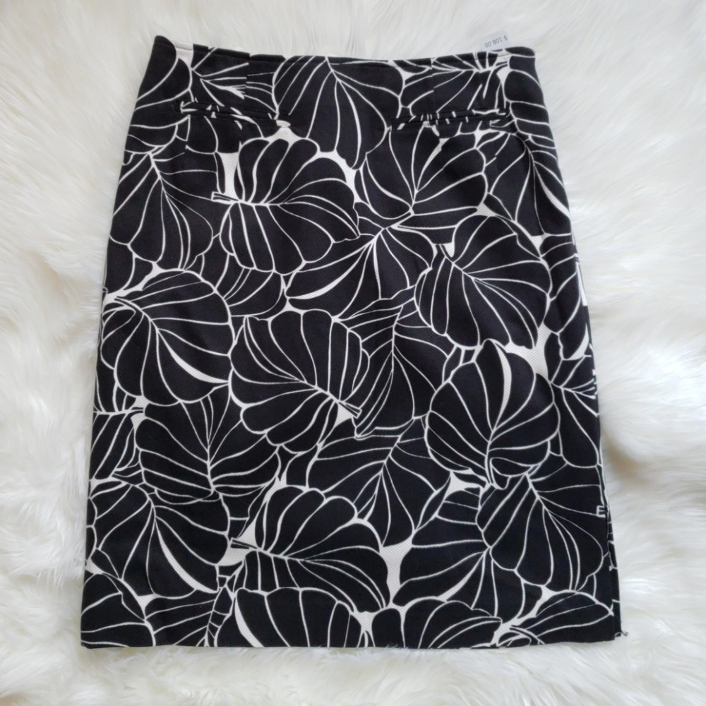 Talbots Leaf Print Pencil Skirt NWT